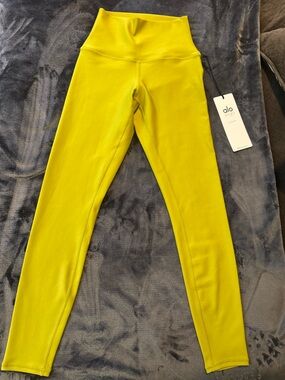 Alo Yoga Airlift Leggings XXS Chartreuse 7/8 High Waist NWT